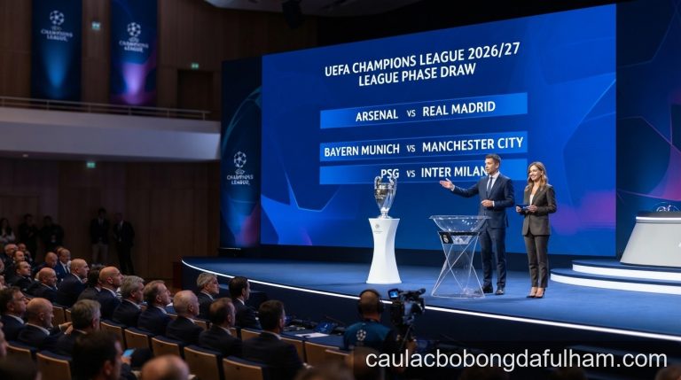 Kết quả bốc thăm Champions League 2026/27: Arsenal đối đầu 'ông kẹ' Real Madrid